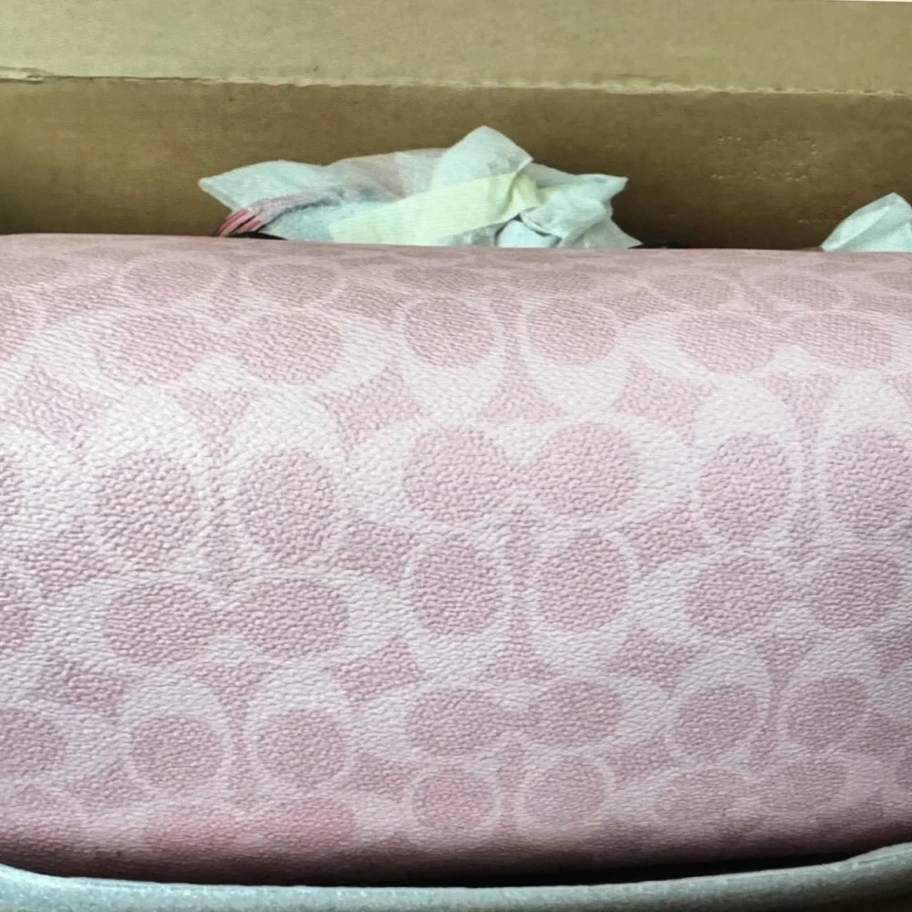Coach MEDIUM Rowan Satchel Pink Signature Canvas - Picture 2 of 5